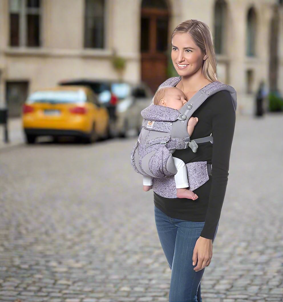 Porte Bébé - BreathBabyBag™ - Mauve Lavande - Bébé a board