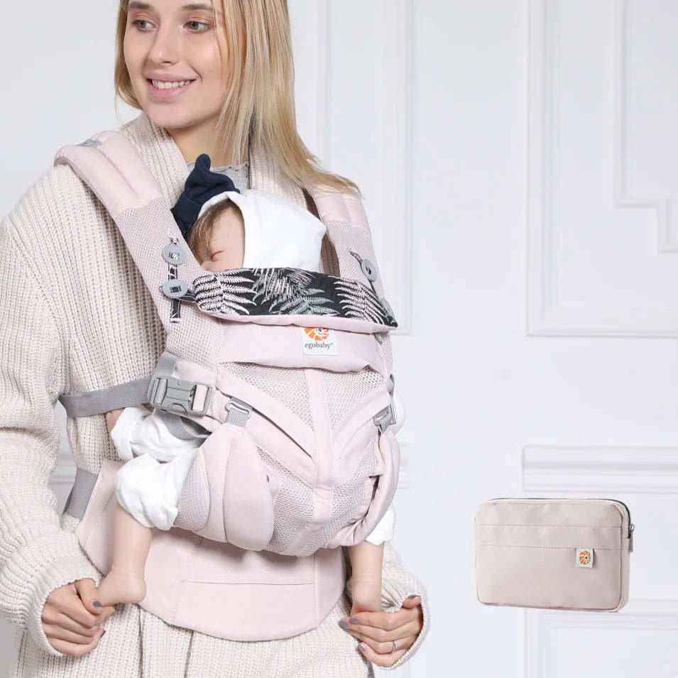 Porte Bébé - BreathBabyBag™ - Rose Maille - Bébé a board