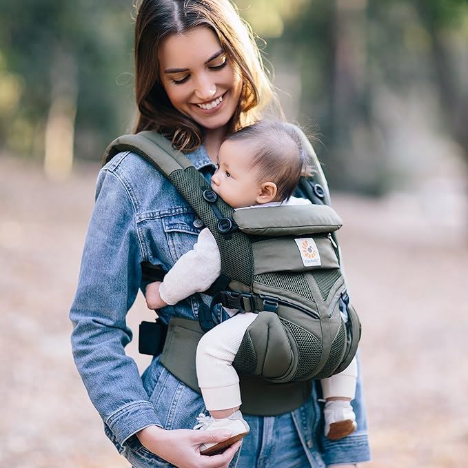 Porte Bébé - BreathBabyBag™ - Vert Olive - Bébé a board